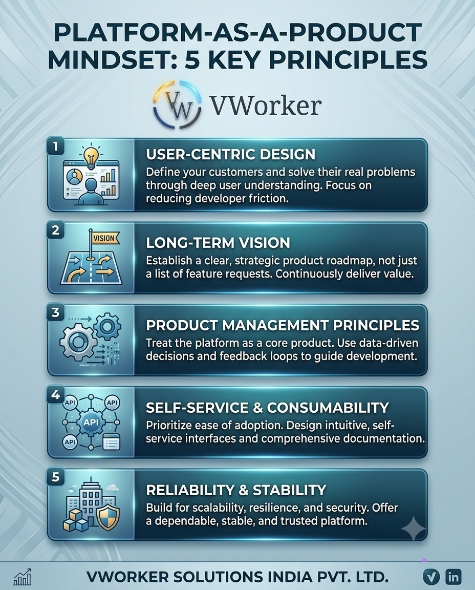 VWORKER_'s tweet photo. Treating your internal platform as a product drives engineering velocity &amp; developer joy.

5 Key Principles:

User-Centric Design

Strategic Vision

Product Management

Self-Service

Reliability

#PlatformEngineering #DevOps #DevEx #ProductMindset #SoftwareArchitecture https://t.co/qVfdXH20TU