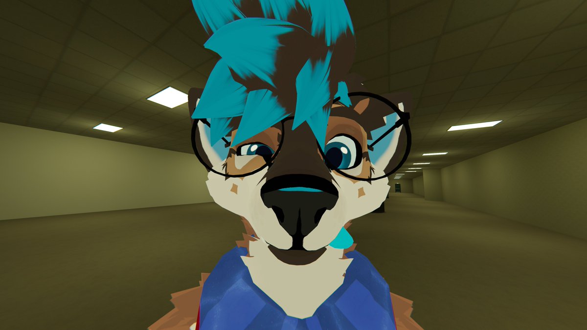 DuskyVRC's tweet photo. Fen Fen in the backrooms https://t.co/UYOXeigVOc