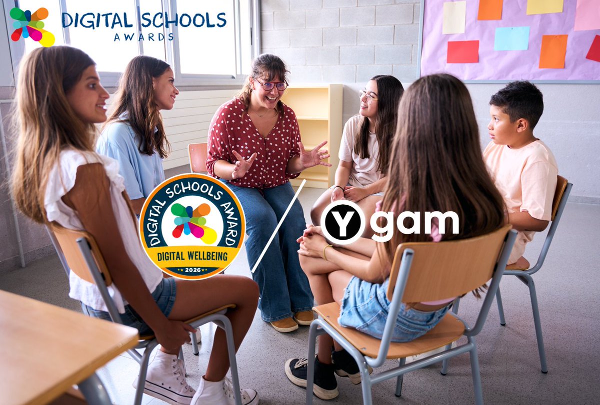 Schools_Digital's tweet photo. Good #digitalwellbeing starts with confident educators.
🔊 Our new partnership with @YgamUK brings together DSA's whole-school framework and Ygam's specialist expertise in gaming and gambling harms education to strengthen digital wellbeing and online safety.
Schools access free certified teacher training, pupil workshops and practical resources. 👇👇
https://t.co/bkvjC9jVSx
@AMD_UK @HPUK @DigiLearnScot @educationgovuk 
#digitalskills #digitalwellbeing #digitalliteracy #digitalcitizenship