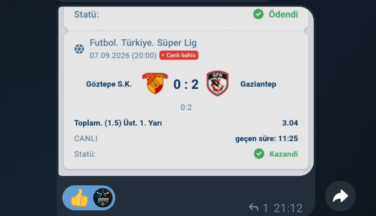 OddsAnalyst1's tweet photo. Güven böyle bir şey işte 🤞🏻

Daha fazlasi için telegrama gelin oradayim çoğu zaman ✍🏻

https://t.co/J7MHsRujUy https://t.co/QQa0hl78gs