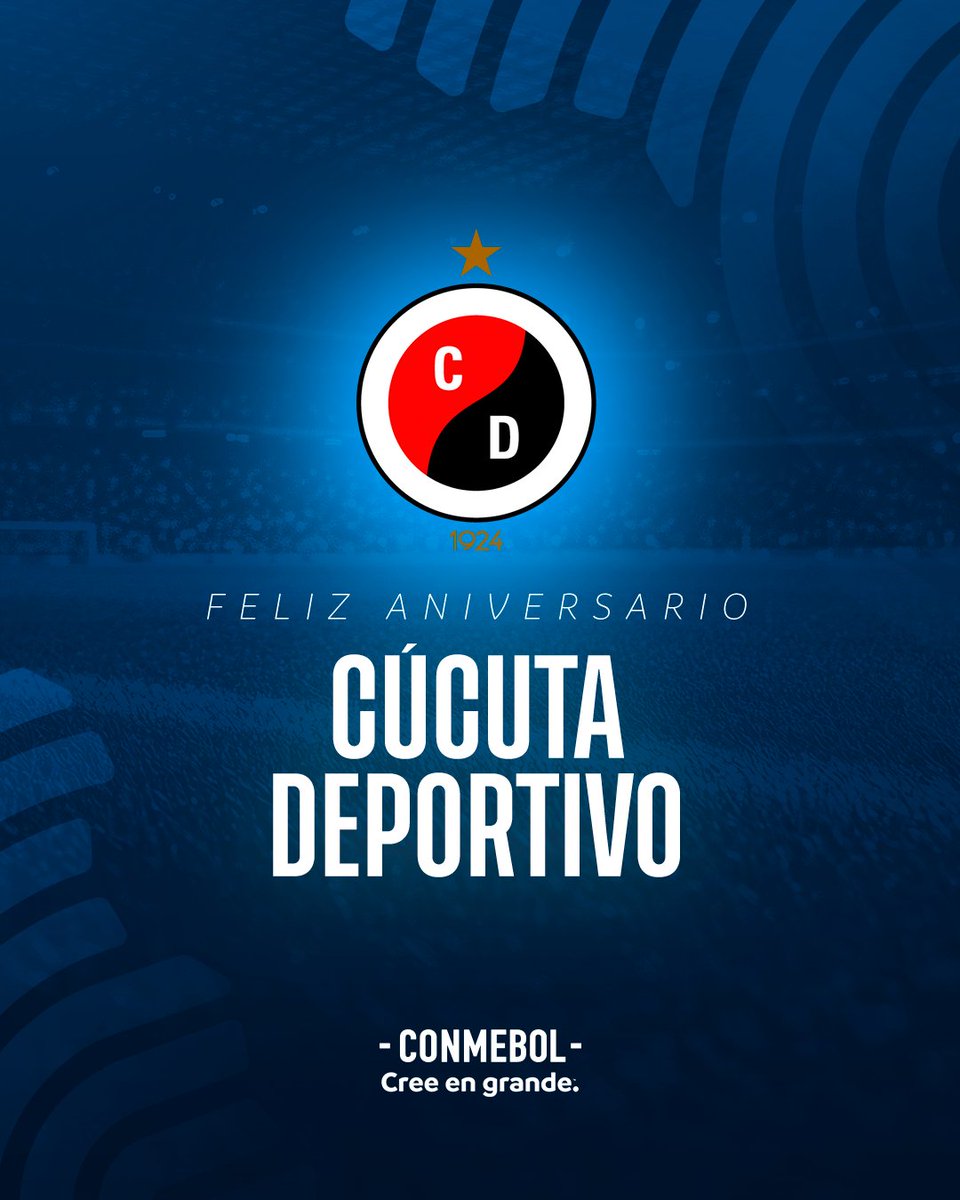CONMEBOL's tweet photo. ¡Feliz aniversario, @Cucutaoficial! 🎂🥳 https://t.co/T7Jwd8b7vB
