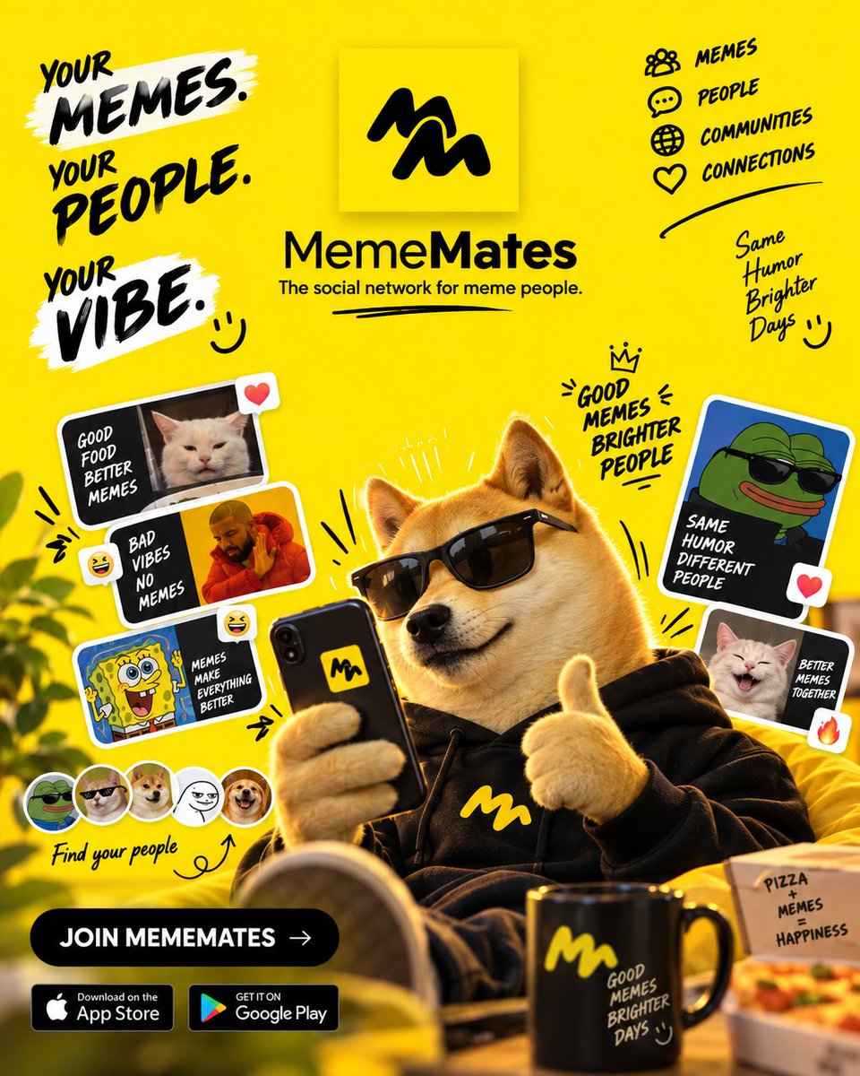 _raghavendra_pv's tweet photo. Memes aren't just content. They're culture. 😂So we built MemeMates — a social network where memes take center stage.Create. Share. Explore. React. Join communities. 🔥We're just getting started. 🚀
Tell us what you think.#MemeMates #Memes #BuildInPublic #Startup https://t.co/agfbva0NAQ