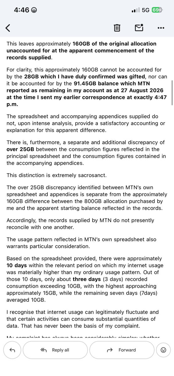 yettydlaw_'s tweet photo. Dear @MTNNG I FINALLY HAVE A RESPONSE FOR YOU

After a thorough review and analysis of your response to my earlier sent mail and the documents attached thereto, including an independent assessment by a number of data experts, and having allowed eight (8) days from the date of receipt of your correspondence for the materials provided to be properly scrutinised, I have now concluded my review.

My formal response to your correspondence has accordingly been sent to your email, with the relevant authorities previously copied into this matter by you duly retained in copy @NgComCommission and @fccpcnigeria 

For the avoidance of doubt, this Twitter post is also part of my response to MTN’s correspondence. My decision to communicate publicly on the matter does not derogate from, replace or constitute a waiver of my formal written response. Rather, it is an additional exercise of my right to publicly communicate my experience and position concerning a matter that is already the subject of a formal complaint and regulatory engagement.

All rights and remedies available to me remain expressly reserved.

Zaenab Olawunmi Adams, ESQ.
Barrister and Solicitor of the Supreme Court of Nigeria