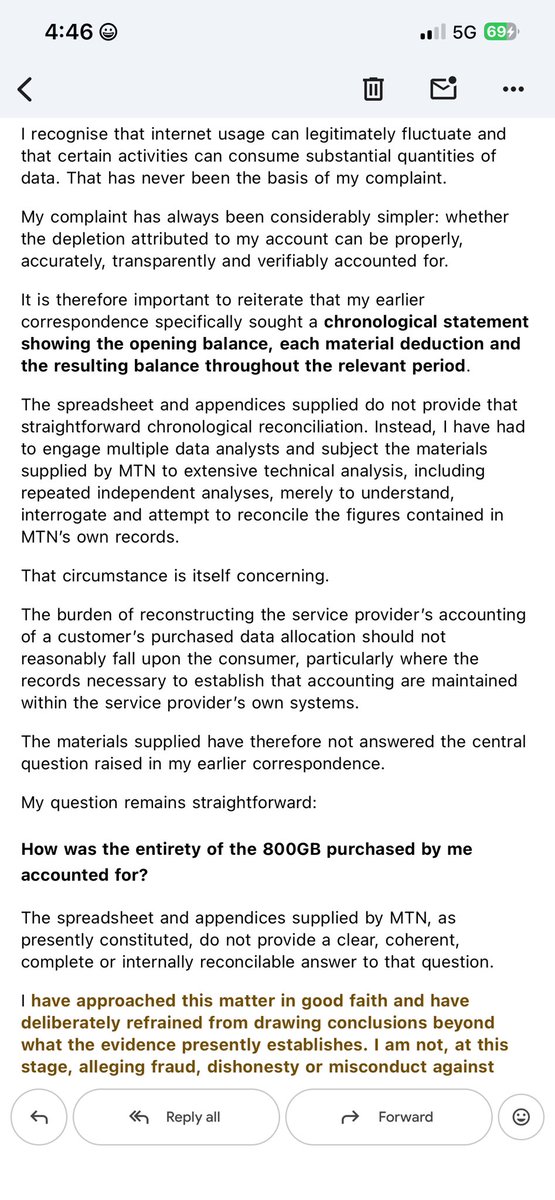 yettydlaw_'s tweet photo. Dear @MTNNG I FINALLY HAVE A RESPONSE FOR YOU

After a thorough review and analysis of your response to my earlier sent mail and the documents attached thereto, including an independent assessment by a number of data experts, and having allowed eight (8) days from the date of receipt of your correspondence for the materials provided to be properly scrutinised, I have now concluded my review.

My formal response to your correspondence has accordingly been sent to your email, with the relevant authorities previously copied into this matter by you duly retained in copy @NgComCommission and @fccpcnigeria 

For the avoidance of doubt, this Twitter post is also part of my response to MTN’s correspondence. My decision to communicate publicly on the matter does not derogate from, replace or constitute a waiver of my formal written response. Rather, it is an additional exercise of my right to publicly communicate my experience and position concerning a matter that is already the subject of a formal complaint and regulatory engagement.

All rights and remedies available to me remain expressly reserved.

Zaenab Olawunmi Adams, ESQ.
Barrister and Solicitor of the Supreme Court of Nigeria