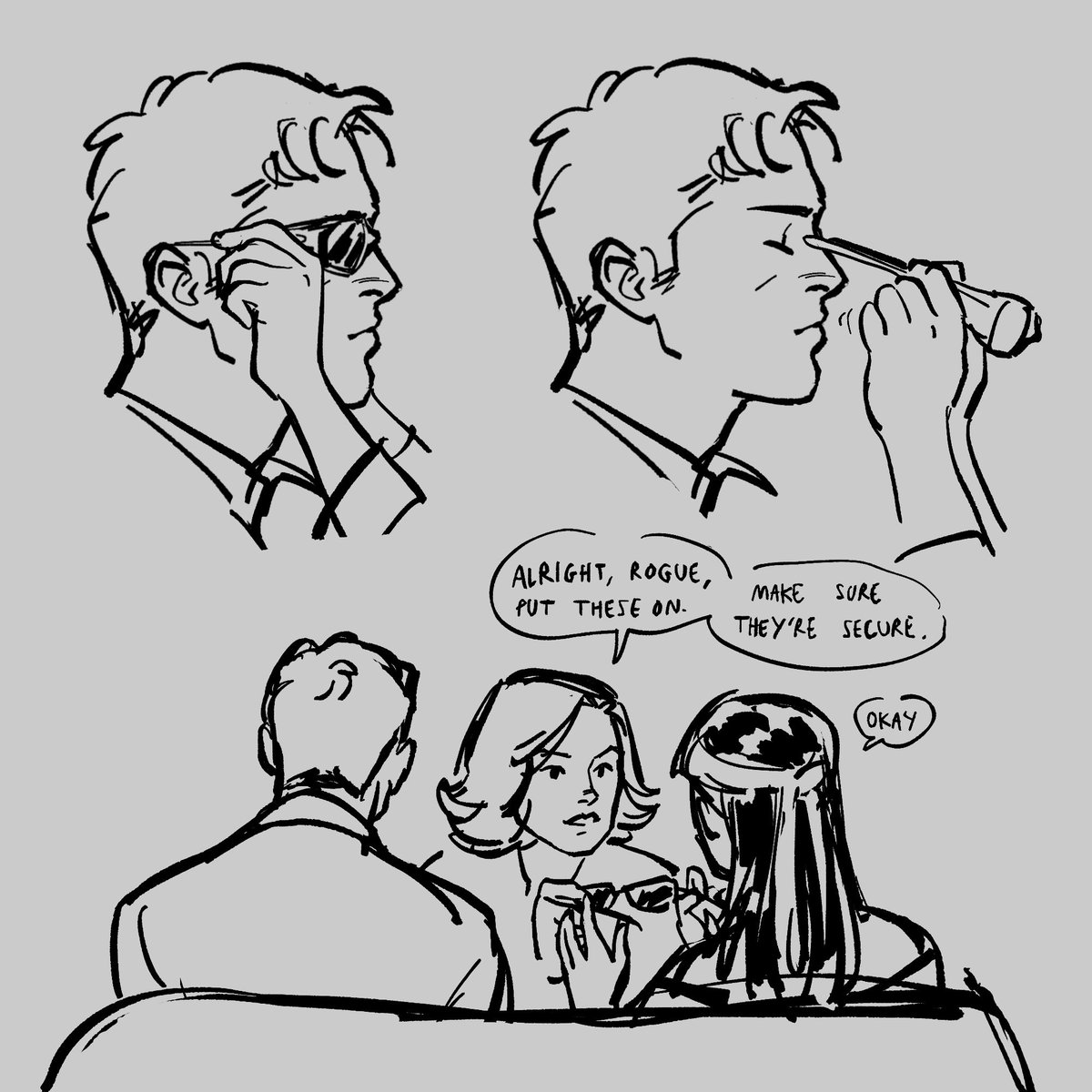 4poll0gum's tweet photo. watched the first two xmen movies and thought about the fact that jean has never seen scott's eyes and got sad so i made a comic #xmen https://t.co/SCI41lMC8i
