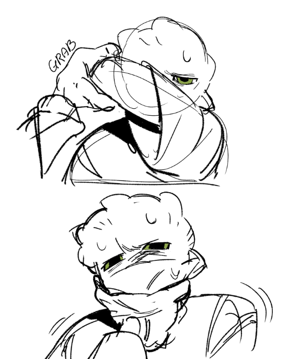 ScarsMarks's tweet photo. im back from vacay but still sick ANYWAYS i headcanon that while he can have eyecontact for sum time prolonged one will start freaking him out sum
u know how cats pupils just get big right, lowkey his more humanoid eyes just dilate like crazy and start lookin like enderman ones🤏 https://t.co/gXypa2U86n