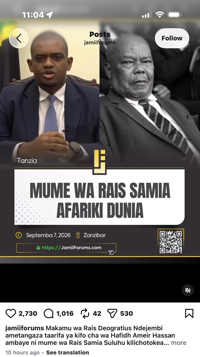 mangekimambi's tweet photo. Damn the comments from Tanzanians on these posts shows you how cold Tanzanians have become after October 29 killings. 

90% of the comments are celebrating the passing of Samia Suluhu’s husband…..

Hii nchi inaenda wapi? Watanzania wanavyosherehekea kifo cha mume wa kimama hutoweza amini ndio wale Watanzania wanaojulikana kwa roho nzuri na upole.