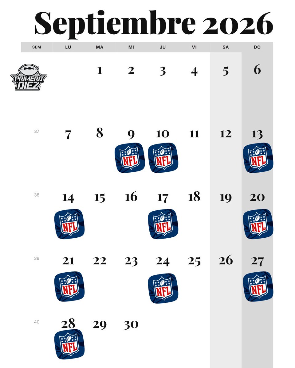 Primeroydiez's tweet photo. Que nadie nos moleste en septiembre. 🏈📌 https://t.co/N70RxjVTxv