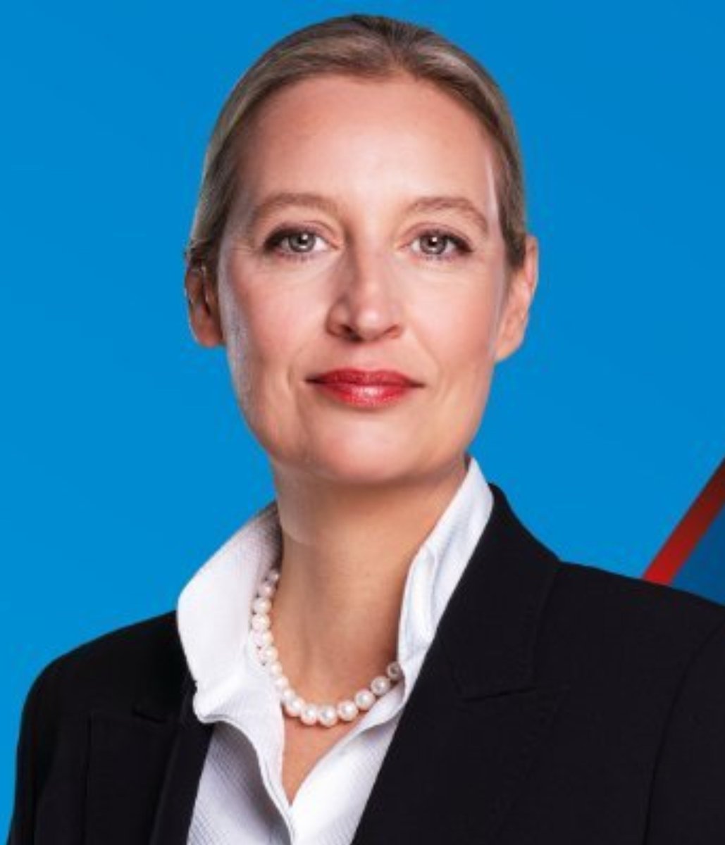 GlobalUpdates24's tweet photo. Alice Weidel becomes the first leader in the world who is anti-immigration but has an immigrant wife, is anti-LGBTQ+ but is a lesbian herself, opposes LGBT adoption but has adopted two children, and is a hardcore German nationalist but lives in Switzerland https://t.co/vv67tpy62c