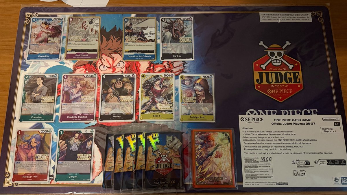 lyanke_'s tweet photo. Here are the Judge promos from the Flame Flame Fruit Coliseum !
Including all 12 cards from Judge pack volume 8

The event was quite draining, but finally home from it, and it was a blast overall. Looking forward to BCF London in January ! https://t.co/yIQGpknsam