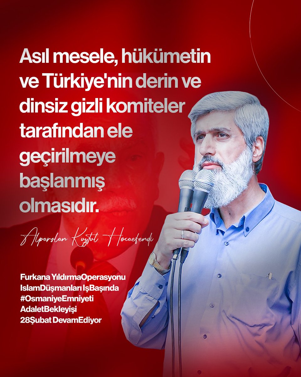 onculider_1's tweet photo. Asıl mesele, hükümetin ve Türkiye'nin derin ve dinsiz gizli komiteler tarafından ele geçirilmeye başlanmış olmasıdır.

Furkana YıldırmaOperasyonu 
IslamDüşmanları IşBaşında
28Şubat DevamEdiyor
#OsmaniyeEmniyeti
AdaletBekleyişi https://t.co/uLKVgEV06n