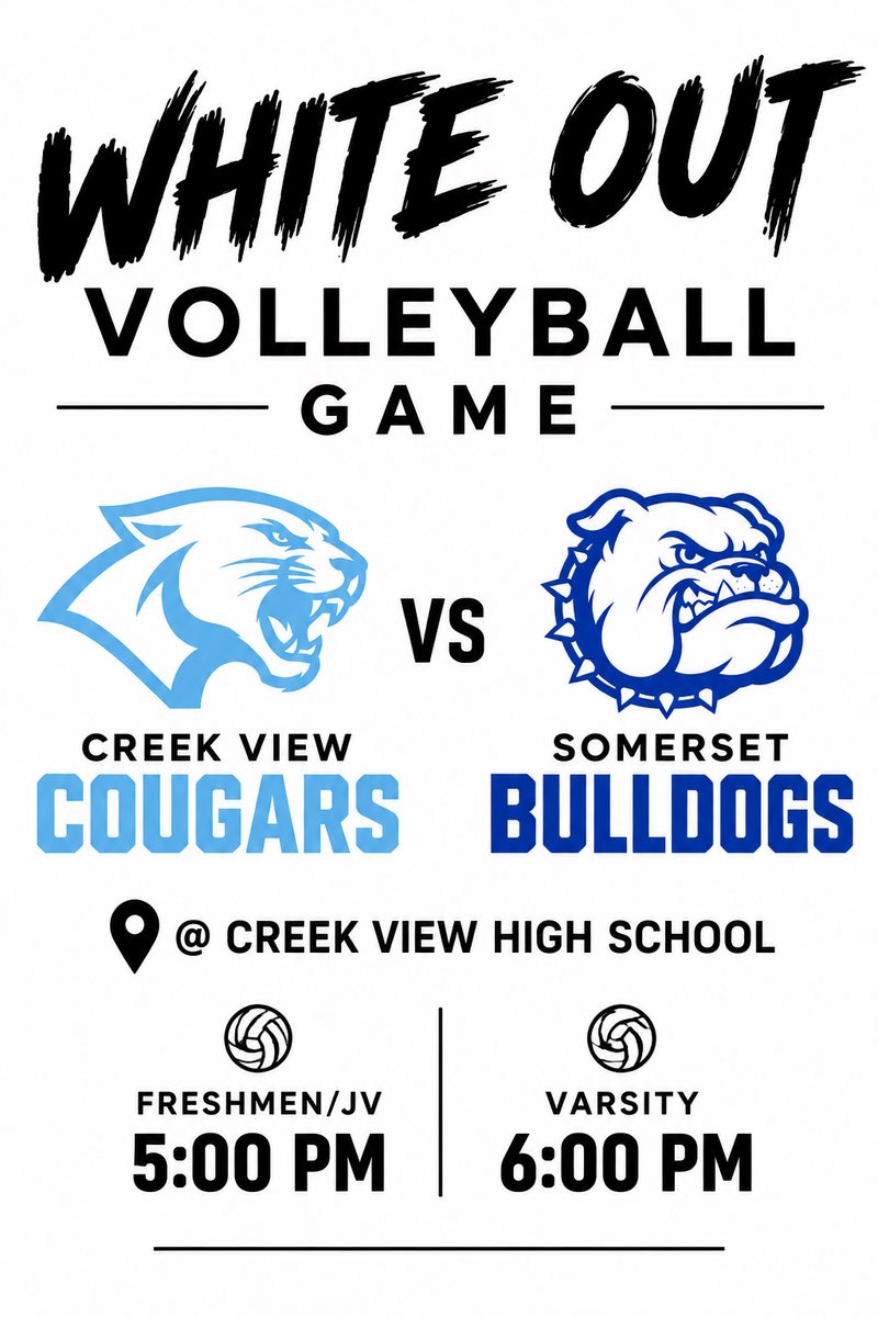 CreekViewVB's tweet photo. Be there or be 🔳 #CVVB #CougarStrong #OneTeam https://t.co/ZZ2f6NQqhk