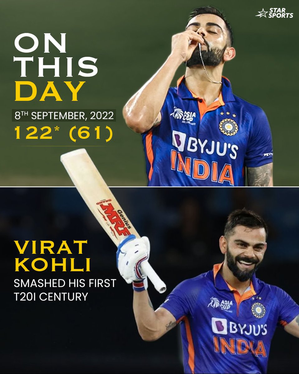 StarSportsIndia's tweet photo. On This Day, the King unleashed his T20I best! 🥵

#ViratKohli scored his first and only century in the format with a knock to remember. 💯🔥 https://t.co/UVg5JhrRWQ