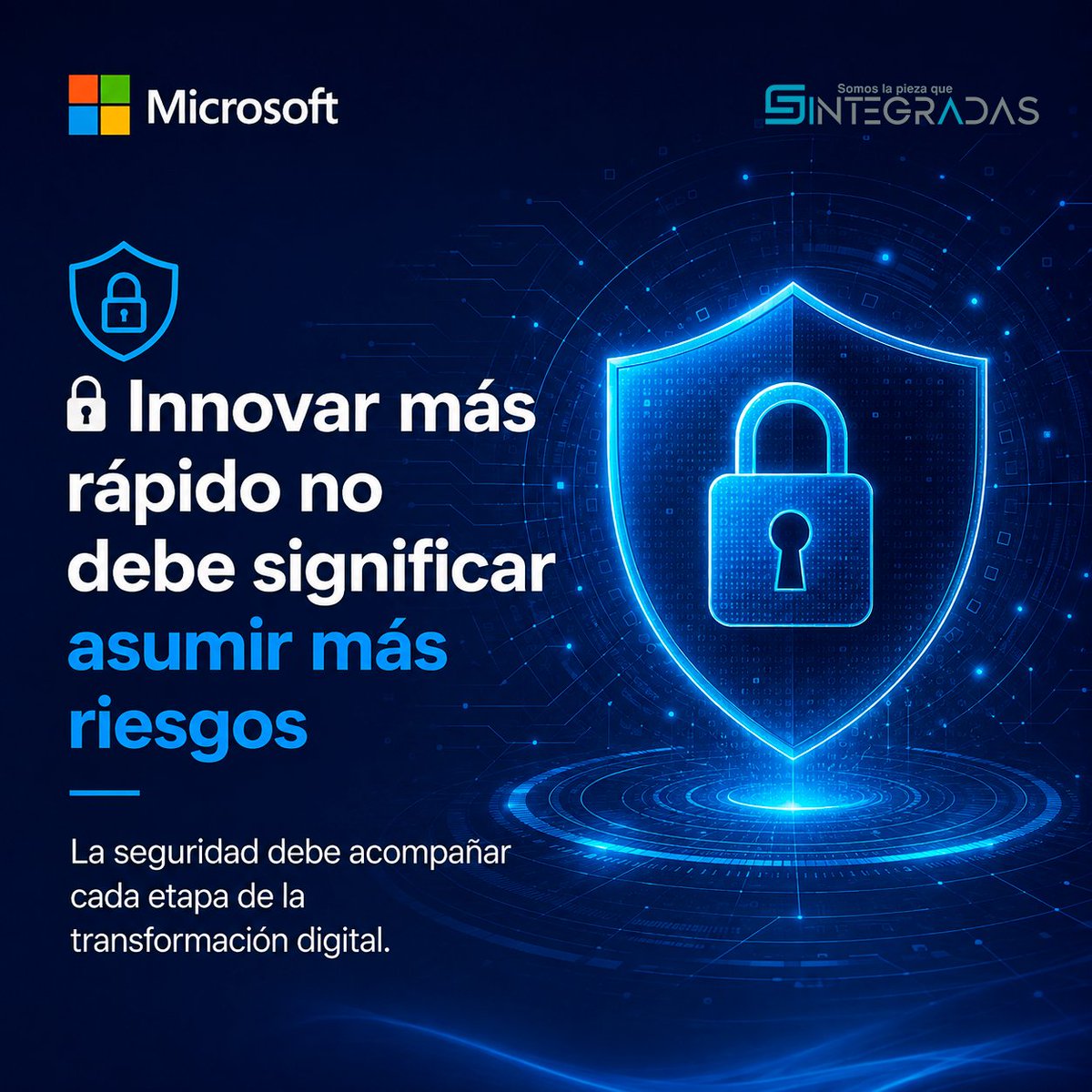 Sintegradas's tweet photo. 🔐 Innovar más rápido no debe significar asumir más riesgos.

Con #Microsoft y #Sintegradas fortalece la seguridad de tu organización con:

✅ Microsoft Defender ✅ Azure Security ✅ GitHub Security ✅ Protección para IA y nube

#CyberSecurity #MicrosoftSecurity #Azure https://t.co/928rX20cnP