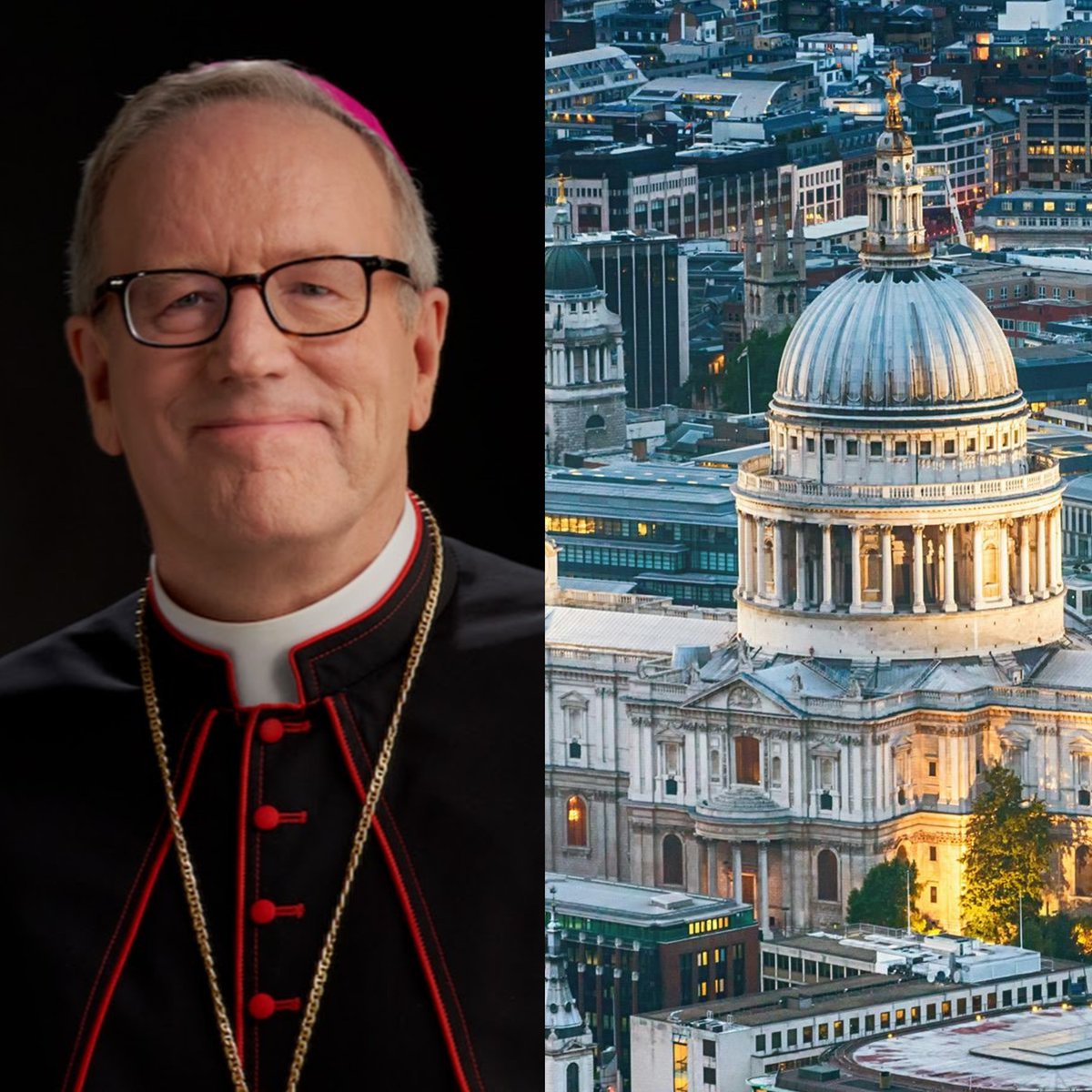 CatholicArena's tweet photo. Bishop Robert Barron has CONDEMNED the upcoming nightclub events at Saint Paul's Cathedral in  London:

'This is doing enormous damage, especially to young people, whose lives have been flattened into a preoccupation with money, worldly success, and material things' https://t.co/GjQ2Vufh80