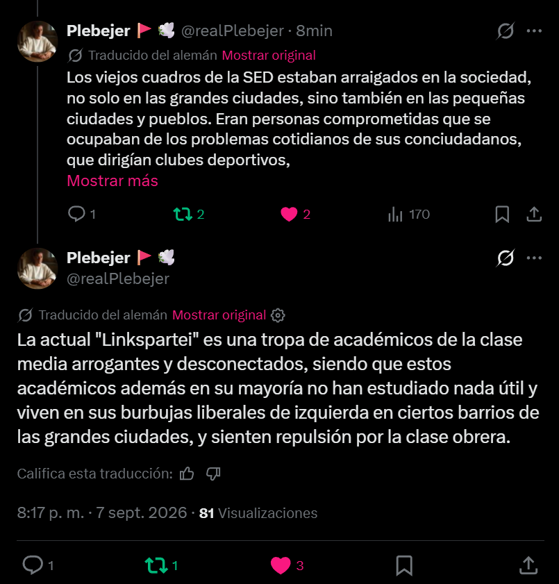 03690jul's tweet photo. La explicación de un comunista alemán del hundimiento de la izquierda en Alemania Oriental ¿A qué os suena? https://t.co/xEFzrOZtUA