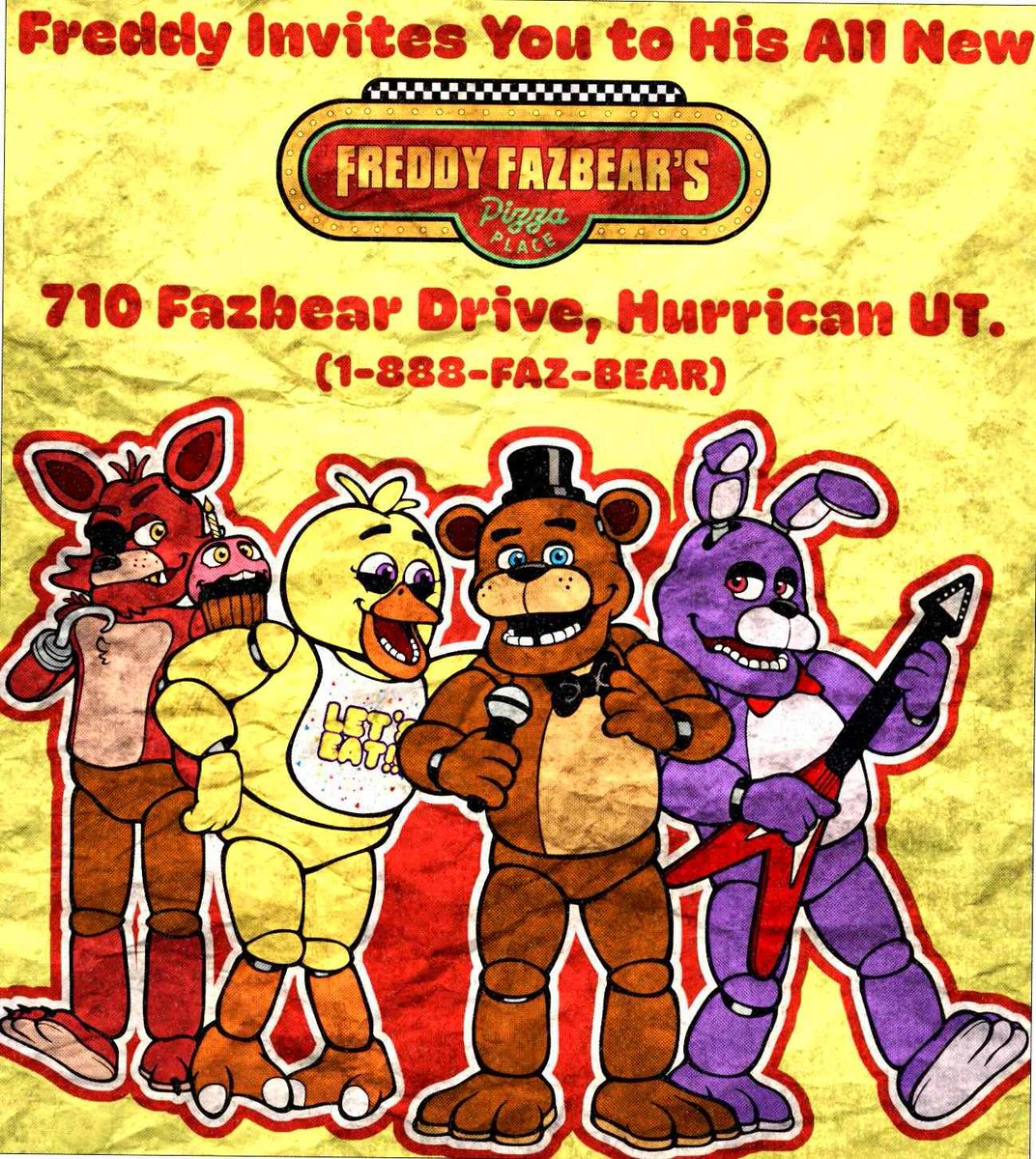 willyboiiiiiii's tweet photo. Vintage Freddy Fazbear's Pizza #3 Opening Flyer https://t.co/cZ4A9Iq6eS