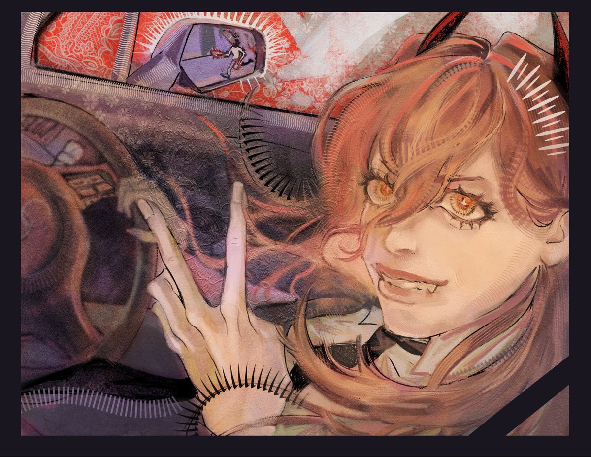 Ophelek's tweet photo. Power, bring the car back!!!! 
#Chainsaw #Power #fanartㅤㅤㅤㅤ https://t.co/jEMcgHOaYd