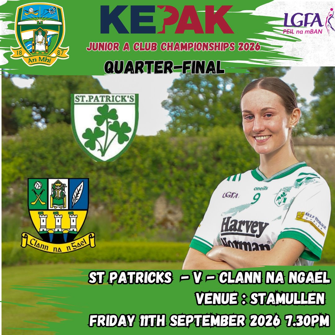 meathladiesMLGF's tweet photo. 🏐kepak Junior A club Championship 
Friday 11th sept
 7.30pm | Stamullen
St Patrick’s 🆚 Clann Gael

🔗 Buy tickets: https://t.co/OGGh65s0R0 https://t.co/NKmHsLQlez