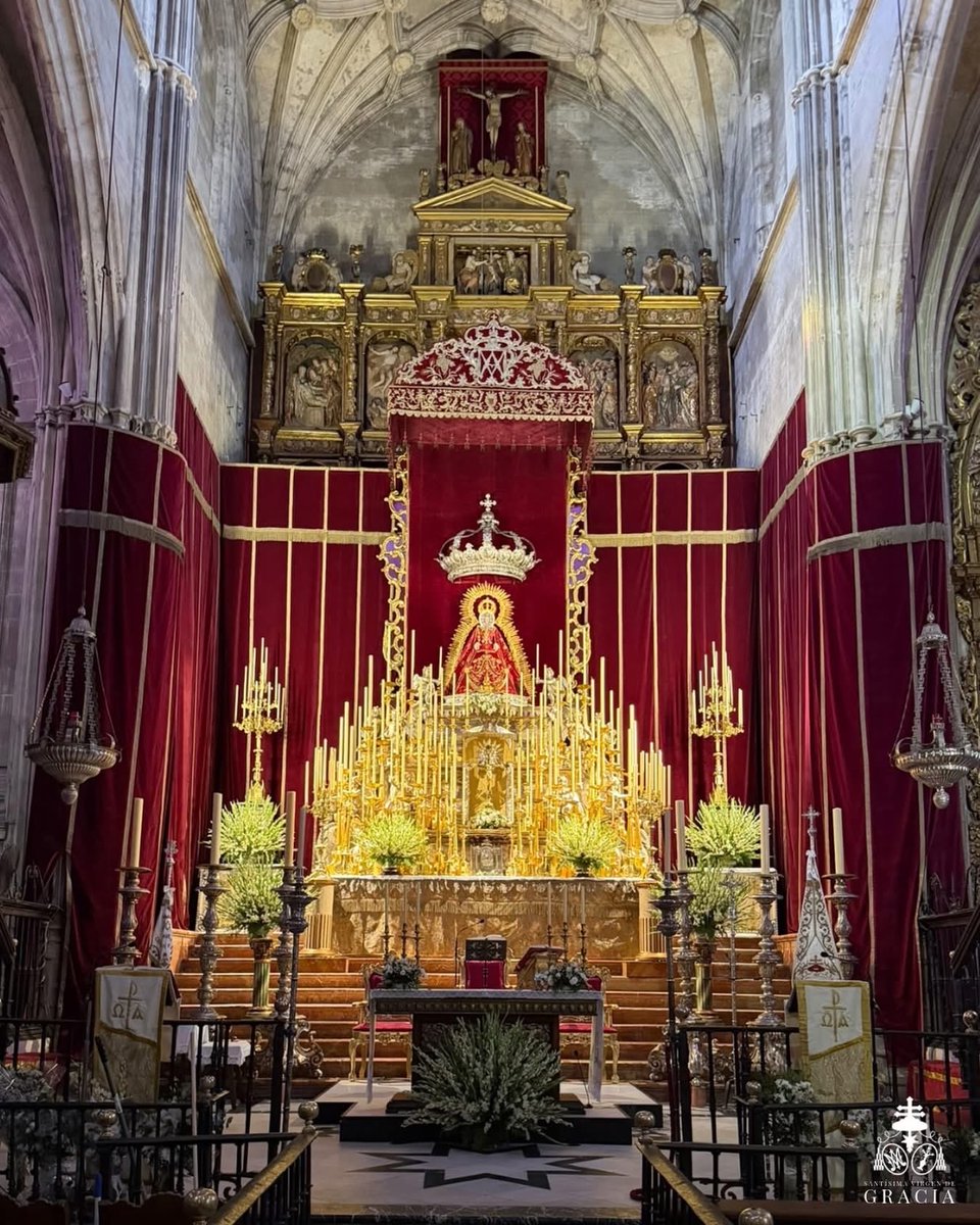VirgendeGraciaC's tweet photo. 𝐄𝐋 𝐀𝐋𝐓𝐀𝐑 𝐃𝐄 𝐋𝐎𝐒 𝐀𝐋𝐓𝐀𝐑𝐄𝐒

Todo dispuesto para celebrar la Solemne Novena en honor a Nuestra Señora la Santísima Virgen de Gracia. 

El exorno floral, como es tradición, está compuesto por nardos y gladiolos blancos. 

#VirgenDeGracia #GraciaDeCarmona https://t.co/QnFlbkgHnG