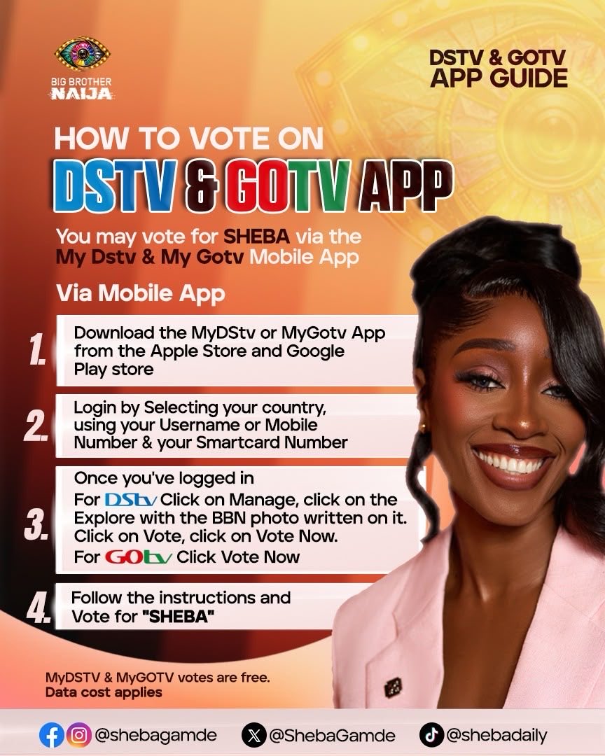 ShebaGamde's tweet photo. DESPERATE TO VOTE‼️
32 AND PROUD‼️
GOLD DIGGERS‼️

IT IS TIME !!! WE HAVE WAITED FOR SO LONG, PLEASE DO NOT LET SHEBA DOWN !!!

BOTTOM THREE IS UP FOR GRABS

TOP THREE IS ALSO UP FOR GRABS.

Sheba has given so much to this show, this is not how her story ends. 

VOTE SHEBA ! THAT IS THE MOST IMPORTANT DISCUSS OF THIS WEEK ❗️❗️❗️❗️
#BBNaija
#ShebaGamde