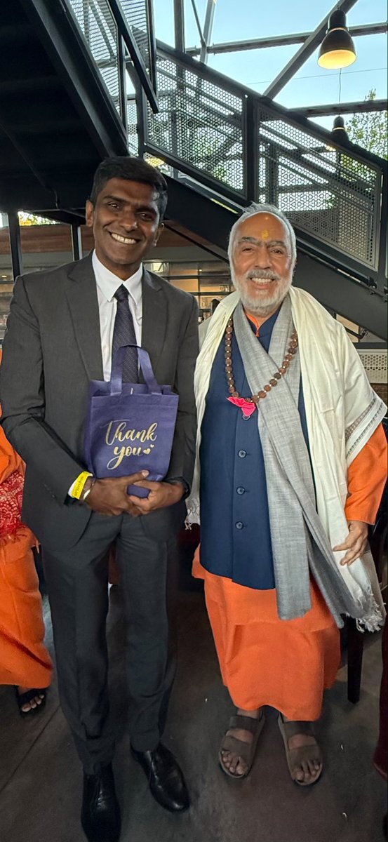 CGISFO's tweet photo. Consul General Shri Satish Sivan joined the 75th Amrit Mahotsav of @ChinmayaMission as Guest of Honor at the “Sing Gita, Live Gita” event in San Jose. The evening brought the community together in a celebration of the timeless wisdom of the Bhagavad Gita through music and devotion.

Consul General also had a warm interaction with Swami Swaroopananda, Global Head of Chinmaya Mission, and Swami Shantananda, Head of Chinmaya Mission West and Chinmaya Mission San Jose, and acknowledged the Mission’s longstanding efforts to share the teachings of the Gita and India’s rich cultural traditions with communities worldwide.

@MEAIndia @IndianEmbassyUS @SwSwaroopananda @diaspora_india