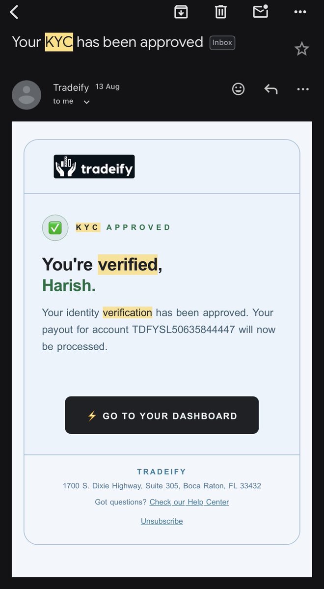 ej_harish's tweet photo. Hi @vedictrades , I understand your position 🙏🏽 But respectfully, my case should not be judged based on other traders whose complaints may have turned out to be false.

In my case, I have provided Tradeify’s own KYC approval, my Sumsub record showing iOS/Safari, device details, and I’m ready to redo KYC live. The allegation is that I used a VM/VPS, which I strongly dispute.

I’m only asking for a proper recheck based on my evidence. If Tradeify proves I genuinely violated a rule, I’ll accept it. If not, the decision and payout should be reconsidered.

I would really appreciate it if any affliate could simply ask them to recheck my case fairly 🙏🏽🥹. Please have a look into the images.