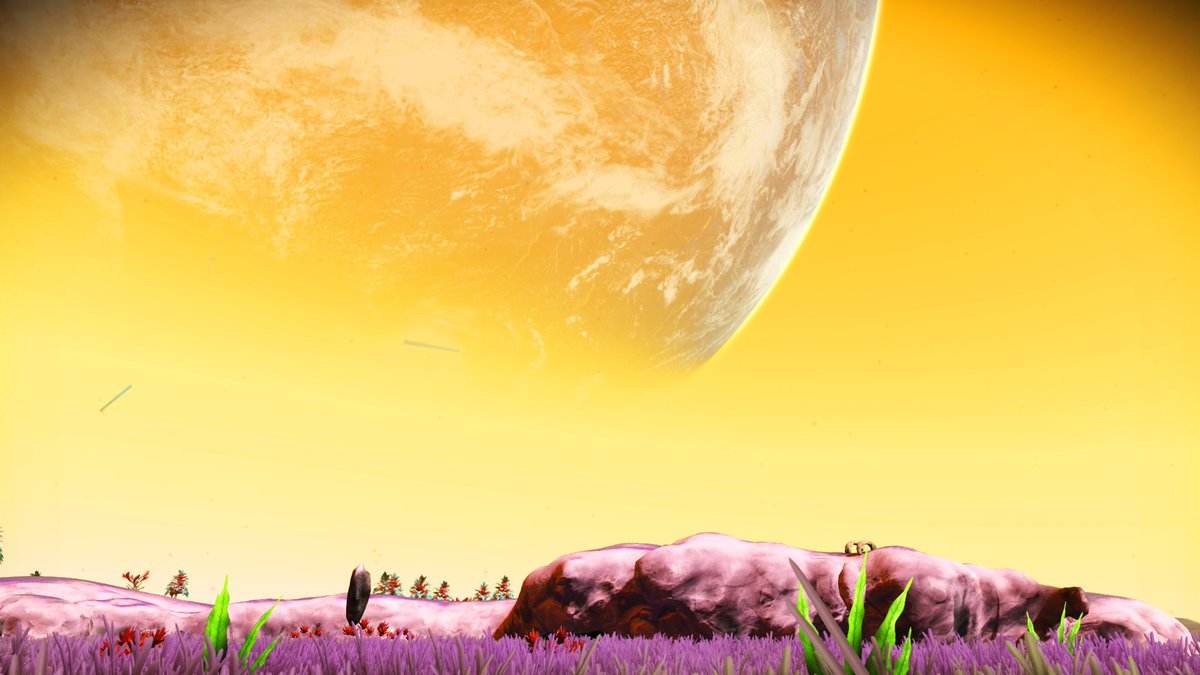 Laibzer's tweet photo. Here's my fourth screenshot of the day while waiting for the release of COSMOS. 🍸

I know it might not bring back the old visuals of NMS. My best guess is that COSMOS will be a space update, mainly because of the name, and space hasn't had a major overhaul yet.

#NoMansSky https://t.co/V5WfUZVljX