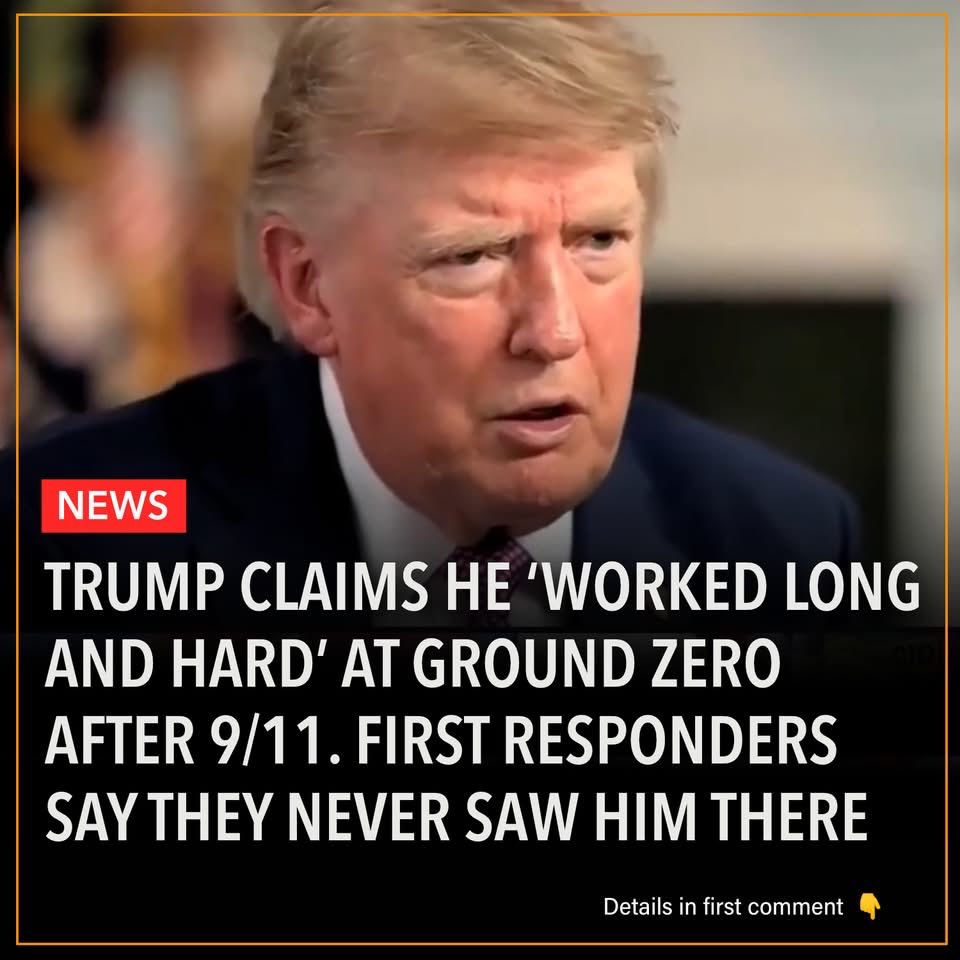Stornoway_Cove's tweet photo. With the 25th anniversary of 9/11 imminent Trump is pushing himself centre stage LYING about helping out at Ground Zero in the aftermath of the tragedy.

He wasn’t there.
He didn’t help.
He didn’t work long and hard.
He was in none of the photos taken.

He’s one sick lying puppy. https://t.co/ajuBR0Upym