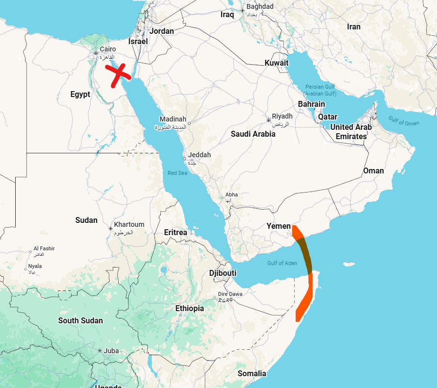 Khaledhzakariah's tweet photo. 🚨🚨Terrorists are trying to control the world; the only solution is recognising Somaliland. 

Yemen's Houthis are trying so hard to establish a framework with Somalia's Al-Shabaab (an al-Qaeda-affiliated terror group) to control the Bab-el-Mandeb Strait. 

The strait serves as the southern gateway to the Suez Canal, forming the primary shortcut for commercial shipping between Asia, Europe, and North America. 

If successful, the Houthis and Al-Shabaab would virtually destroy the Suez Canal and control the prices of almost all essential products globally. 

In short, the world would be f*cked. 

The safest, most efficient long-term solution is recognising Somaliland and setting up a US military base there. 

This solution will be implemented by the Trump administration.