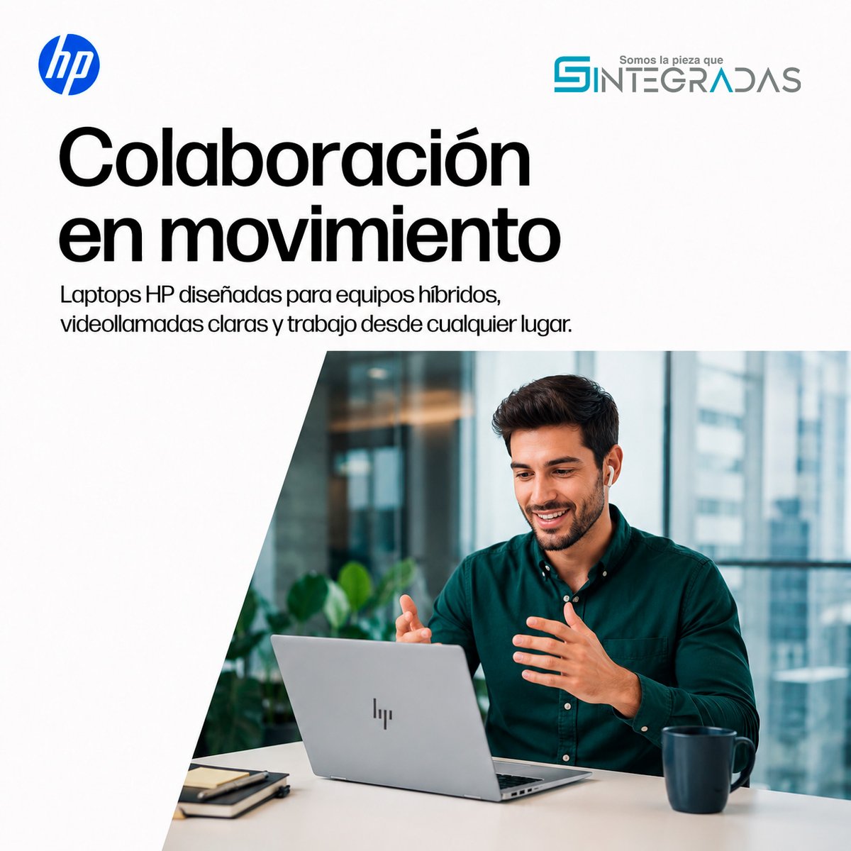 Sintegradas's tweet photo. 💻🌎 Las #LaptopsHP están diseñadas para equipos híbridos que necesitan:

✅ Movilidad ✅ Videollamadas claras ✅ Colaboración eficiente ✅ Productividad desde cualquier lugar

#HP #TrabajoHibrido #ColaboracionDigital #Productividad #TecnologiaEmpresarial 🚀 https://t.co/vVjryPwXWB