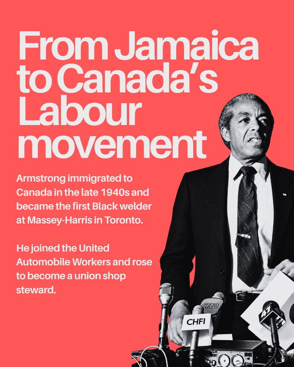 clan_centre's tweet photo. This Labour Day, we remember Bromley Armstrong. 

A Black Canadian labour and human-rights activist who fought for dignity, equality and opportunity at work and beyond.

The rights we have today were built by people who demanded better. https://t.co/K20qaRvb0G