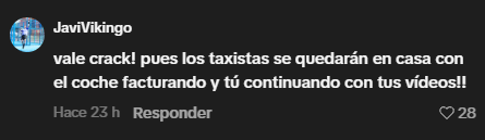 nemoreporter's tweet photo. Se me han llenado los comentarios de TikTok de taxistas enfurecidos con mi vídeo que se vanaglorian de la posesión de una licencia municipal. Como si fuera un blindaje especial contra una tecnología de vanguardia que todavía no ha mostrado ni una décima parte de su potencial https://t.co/eoKHtHSL99