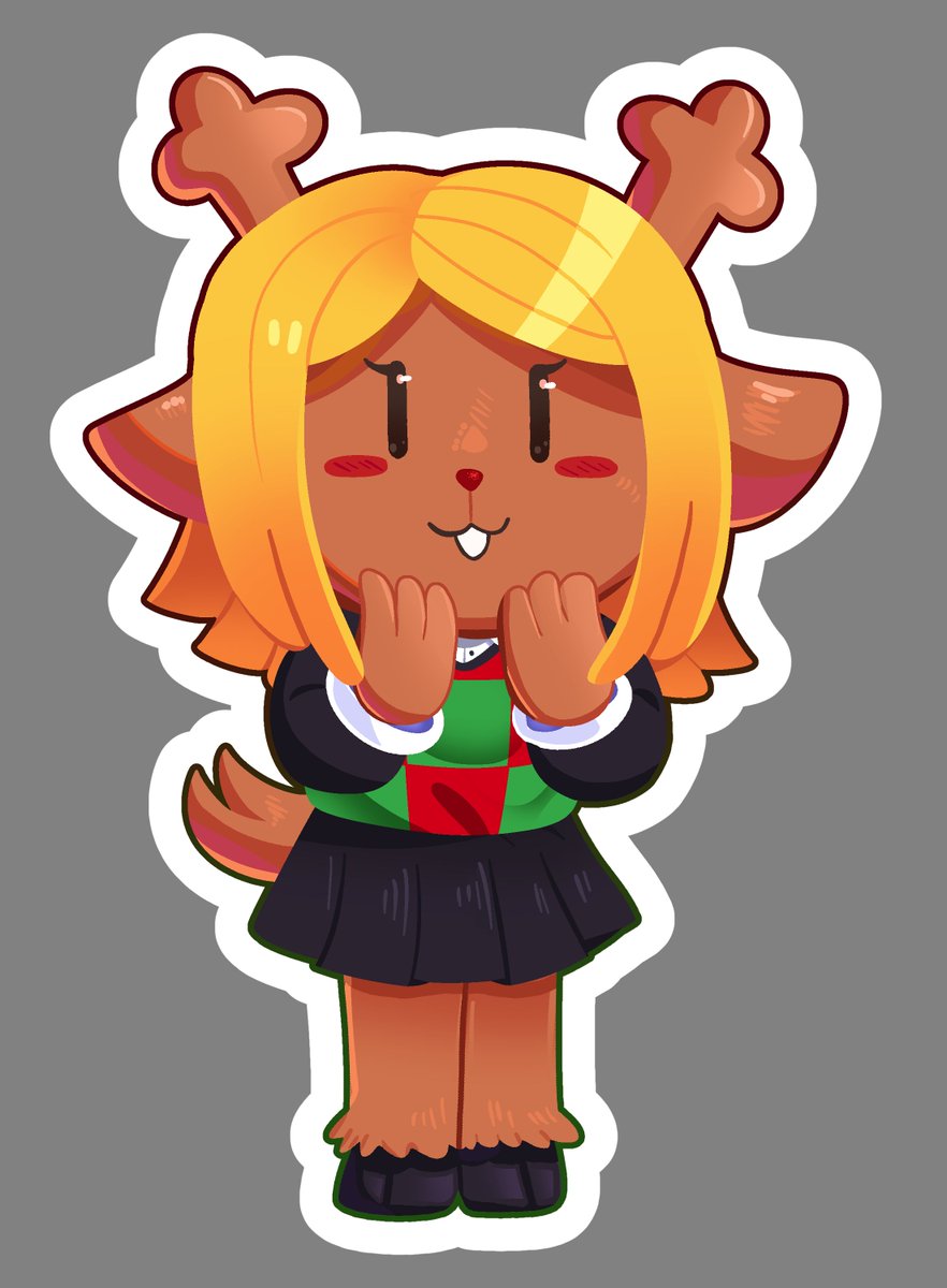 marshberri's tweet photo. noelle sticker #deltarune https://t.co/JgO6ajWRyO