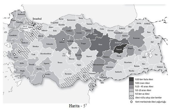 Ozkar690267's tweet photo. Aleviliğin bir Türk inancı olduğunu iddia edenlerin aşağıdaki durumu nasıl açıkladığını çok merak ediyorum. Türk nüfusunun çoğunlukta olduğu, haritada gri görünen birçok ilde tarihî Alevi yerleşimi ya hiç yok ya da son derece sınırlı. O halde aynı mantıkla “Alevilik Türk inancı değildir” mi dememiz gerekiyor?

Elbette hayır. Çünkü bu mantık baştan sona hatalı. Bir halkın tarihsel olarak benimsediği bir inancın, o halkın yaşadığı her bölgede bulunması gerektiği diye bir kural yok. İnsanlar yüzyıllar boyunca din ve mezhep değiştirir, göç eder, sürülür, asimile olur, başka topluluklarla karışır ve yerleşim alanları değişir.

Aynı mantığı eski Türk inançlarına uygularsak daha da absürt bir sonuç çıkar. Tengricilik ve diğer eski Türk inançları tarihsel olarak Türk topluluklarıyla ilişkiliydi. Bugün Türkiye’nin büyük bölümünde Tengrici köylerin bulunmaması, Tengriciliğin tarihsel olarak Türklerle hiçbir ilgisi olmadığı anlamına mı geliyor? Tabii ki gelmiyor. Çünkü Türklerin büyük çoğunluğu zaman içinde İslam’ı benimsedi. Üstelik yerel ölçekte, geçmişte Alevi olan bazı köylerin ve aşiretlerin zaman içinde tamamen Sünnileştiği örnekler de var.

Üstelik “bir ilde Alevi köyü yok” ile “o ilde Alevi yok” aynı şey değildir. İç göç, kentleşme ve nüfus hareketleri nedeniyle bugün tarihî Alevi köyü bulunmayan pek çok yerde Aleviler yaşayabilir. Böyle bir harita en fazla belirli bir dönemdeki yerleşim coğrafyasını gösterir; bir inancın etnik kökenini kanıtlayamaz.

Dolayısıyla “Kürtlerin çoğunlukta olduğu şu illerde Kürt Alevi köyü yok, demek ki Aleviliğin Kürtlerle ilgisi yok” şeklindeki çıkarım, coğrafi dağılımla etnik ve tarihsel kökeni birbirine karıştıran son derece zayıf bir muhakemedir. Aynı yöntemi Türk Alevilere uyguladığınızda argümanın ne kadar kolay çöktüğü zaten görülüyor.

Asıl şaşırtıcı olan, bu kadar basit bir mantık hatasının ciddi bir tarihsel argümanmış gibi sunulması ve insanların bunu sorgulamadan ciddiye alması. Bir haritadaki boşluklardan etnik köken çıkarmak tarihçilik değil; önceden varılmış bir sonucu haritaya söyletmeye çalışmaktır.

Bir de haritada hangi illerin özellikle dışarıda bırakıldığına bakın. Zazakî/Kırmanckî konuşan ve kendisini Kürt olarak tanımlayan nüfusun yoğun olduğu Dersim (Tunceli) ve Bingöl haritaya dahil edilmiyor. Oysa tam da bu coğrafya, Kürt Aleviliğinin tarihsel olarak en güçlü olduğu alanlardan biri. Dersim’i dışarıda bırakıp yalnızca ağırlıklı olarak Sünni Kürtlerin yaşadığı Van, Hakkâri, Şırnak, Mardin gibi illeri seçtikten sonra “Bakın, Kürtlerin yaşadığı yerlerde Alevi yok” demek, sonucu daha baştan seçtiğiniz örneklemle üretmektir.

Hele Dersim gibi Aleviliğin tarihsel merkezlerinden birini haritanın dışında bırakmak, bu argümanın ne kadar seçmeci olduğunu açıkça gösteriyor. Bingöl’de de özellikle Kiğı–Yayladere–Yedisu hattındaki tarihsel Alevi topluluklarını görmezden gelince ortaya elbette istediğiniz sonuç çıkar.