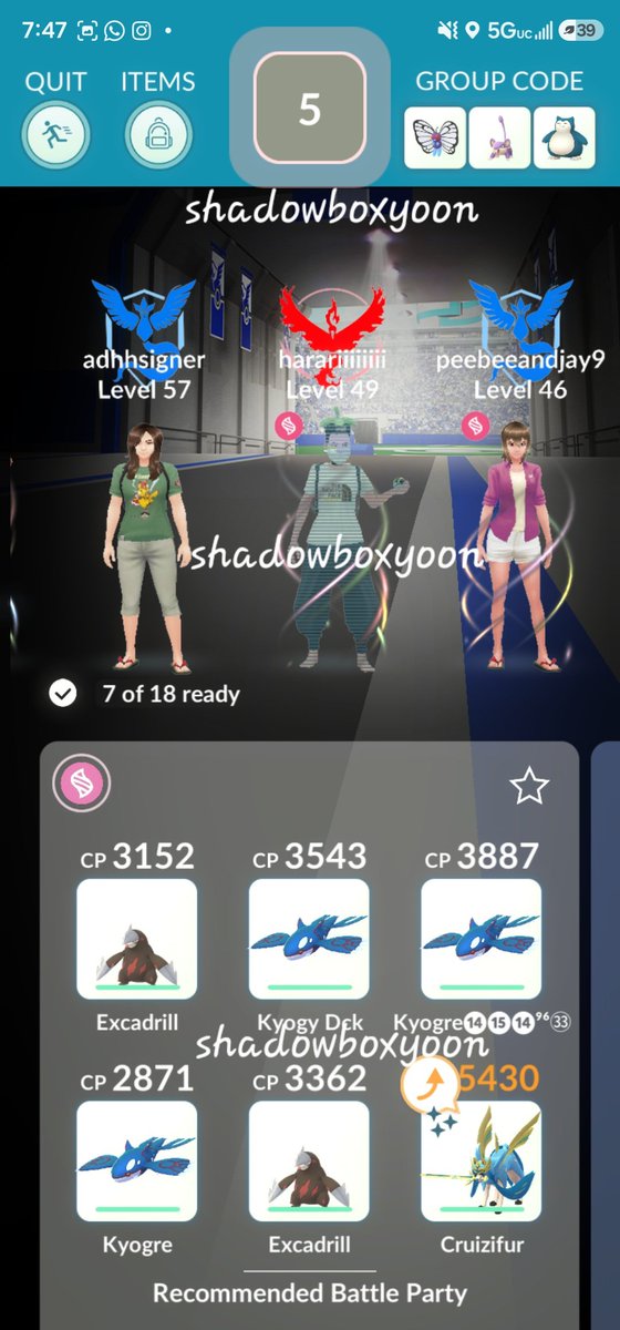 ShadowBoxYoon's tweet photo. PLAYING POKEMON GO WITH NAMJOON LITERALLY 15-20 MINITES BEFORE THE SHOW STARTING WAS SO THRILLING, I'VE LITERALLY BEEN DREAMING OF THIS MOMENT FOR A YEAR. I WAS SO HAPPY BC I GOT TO PLAY WITH THE AVATAR OF MY ANGEL 🐶 WHO JUST PASSED AWAY ON WEDNESDAY 😭

I was crying screaming throwing up telling the people around me and everyone was so confused like 🤨 🤣 I actually made a couple of pogo army friends at the stadium if only they knew!!!

I love you Joonie, happy birthday my love thank you for spending even the precious time before the concert w us 😭 @BTS_twt

(Small detail: apparently he brought 4 friends into the raid so I wonder if he was playing w the boys or with staff 🤗 or maybe he friended ARMYs? 💜💜)