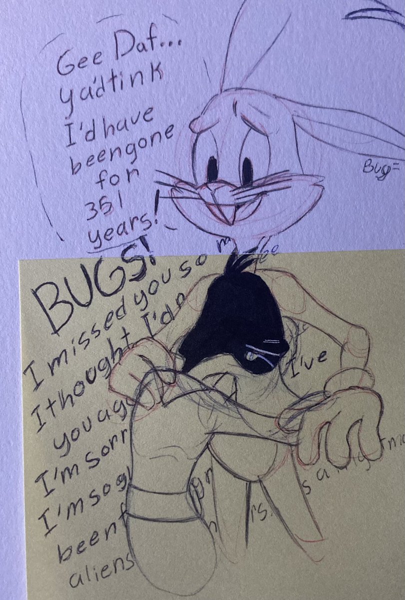 SweaterBlitz's tweet photo. He missed his bunny :(

#looneytunes #fanart https://t.co/HnOvZTbk4B