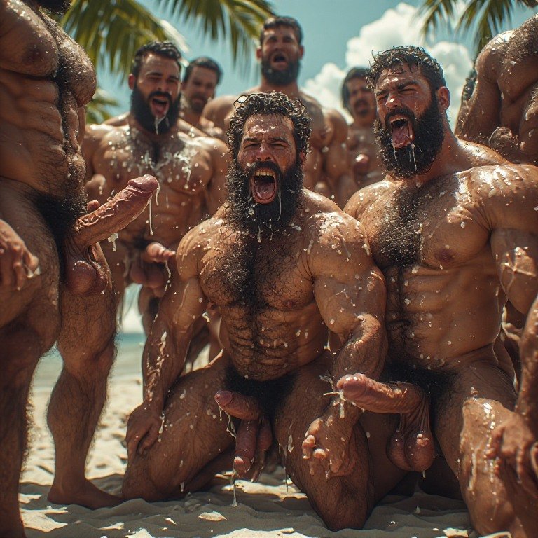 AphofisRJ's tweet photo. Orgy beach II #aiart #musclegay #nsfwtwtًً #🔞 https://t.co/iCibgbKGb4