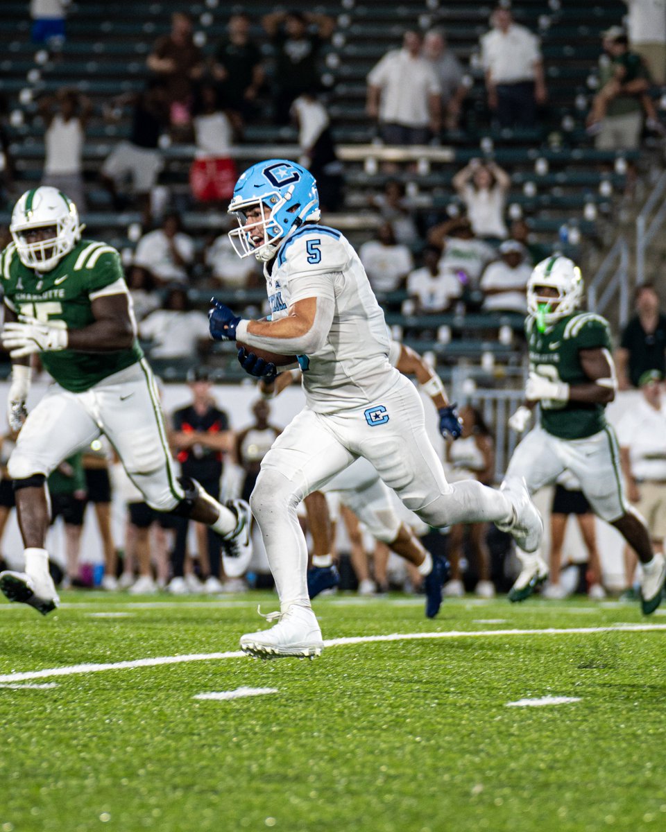 CitadelFootball's tweet photo. Congrats to Gavin Garcia, our running back extraordinaire, on his WELL-DESERVED @SoConSports Offensive Player of the Week honors 🫡

The PA product racked up 137 yards for three TDs on 21 carries against Charlotte 🏈

More info ⤵️
📰: https://t.co/7xYzGSb6Bj

#FireThoseCannons
