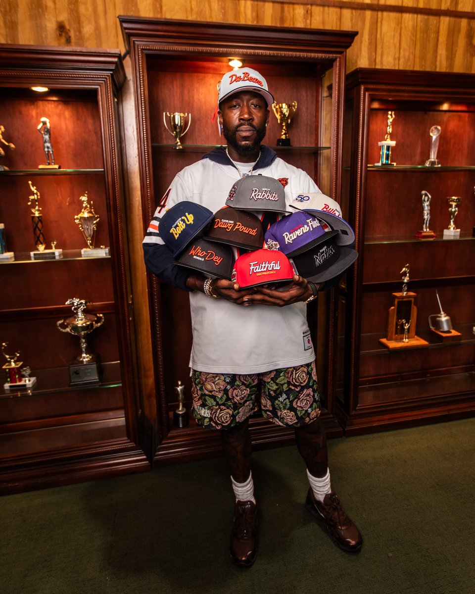 HatClub's tweet photo. Introducing Gibbs x Hat Club!

To kick off this season, @FreddieGibbs &amp; Hat Club have teamed up to bring you brand-new logos designed by Big Rabbit! Nine @NewEraCap 59FIFTY Styles with your team’s favorite saying. 

Let us know in the comments which team you're repping?! 🐰🏈 https://t.co/fDX3Uj7s2u