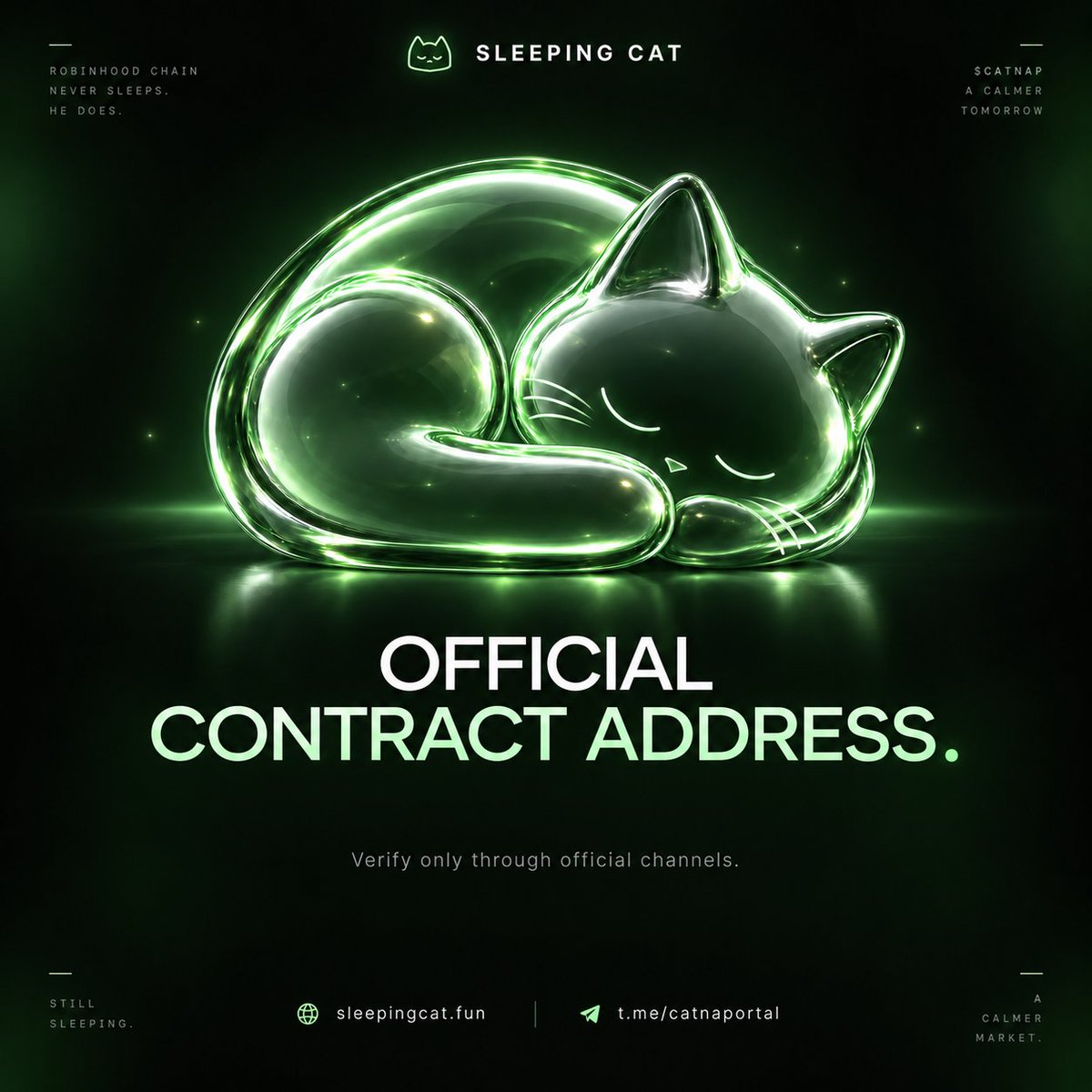sleepingcatfam's tweet photo. OFFICIAL CA: 0xfb5f7bf44e2d14Bb8ae8a33223F01aC93877b6E8 https://t.co/IXbnqa9kS9