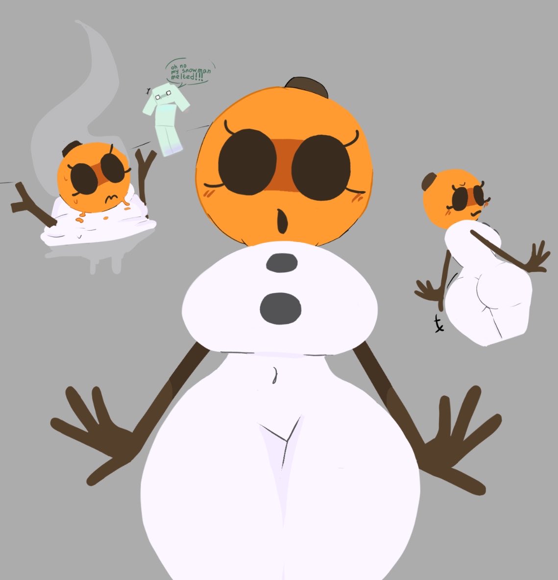 Gminss1's tweet photo. Oh no my snowman melted 
#minecraft #rr34 #meme https://t.co/Ja0HuSioBA