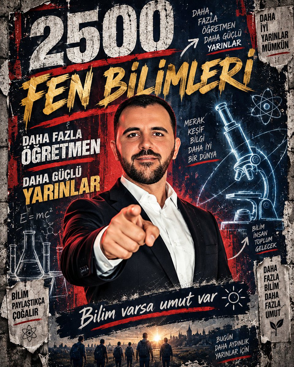 Fenci_sedathoca's tweet photo. Bir ülkenin geleceği laboratuvarlarda, sınıflarda ve çocukların sorduğu sorularda şekillenir. Fen Bilimleri öğretmenleri bu sürecin tam merkezindedir. 2500 kontenjan talebimizin dikkate alınmasını bekliyoruz.
#fenbilgisi2500kontenjan https://t.co/CYfyPP0j5C