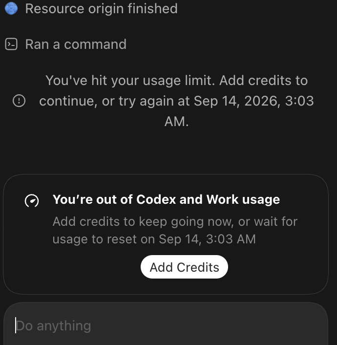 mrIsaiahoo's tweet photo. @thsottiaux You making me crying Tibo, what's wrong with limits again!
I used all my banked resets on !2! accounts! https://t.co/jiDuGEx92o