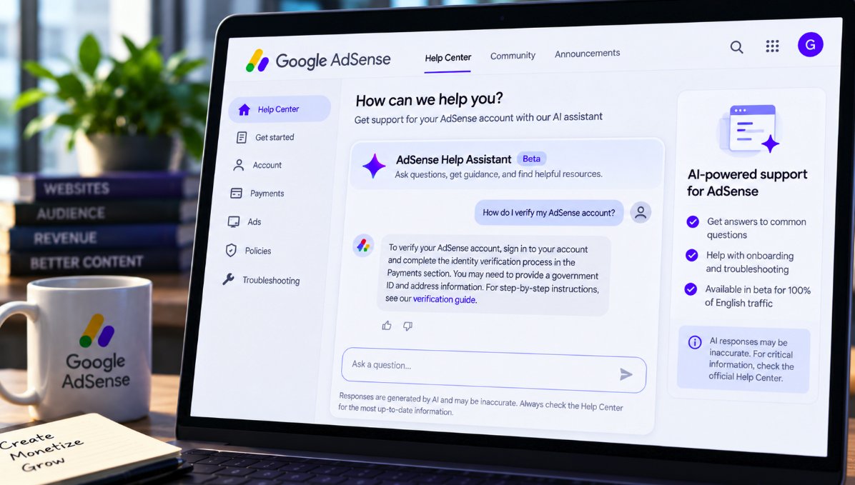 achille610's tweet photo. Google is turning AdSense support into an AI conversation — with an accuracy disclaimer built in. Helpful, maybe, but publishers still need to know when the answer came from AI and when it came from policy. https://t.co/GpJY53xRiw #AdSense #GoogleAI #Publishers #AI https://t.co/tXNanmdMN6