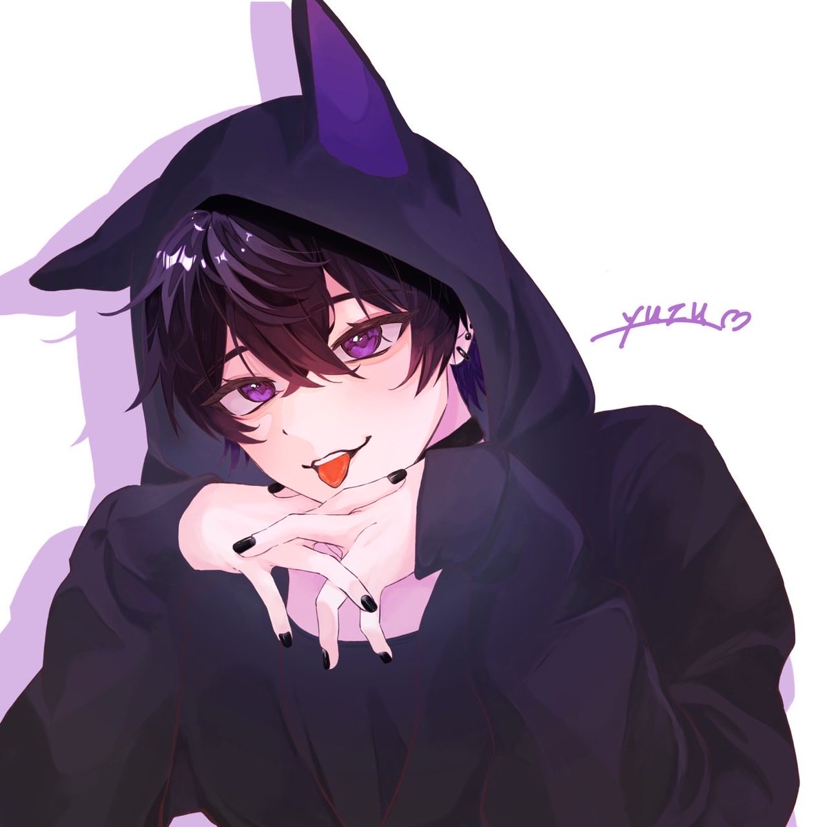 96kurasan's tweet photo. 隙間時間にちょびっとずつ進めて完成しました！🐈‍⬛タグが作られたと耳にして「これはファンアート描くしかない！」と😭すごく送れましたがTikTok一万人フォローおめでとうございます！🎉✨これからも応援してます！ #ゆずニッキ https://t.co/Et6uDRG2HP