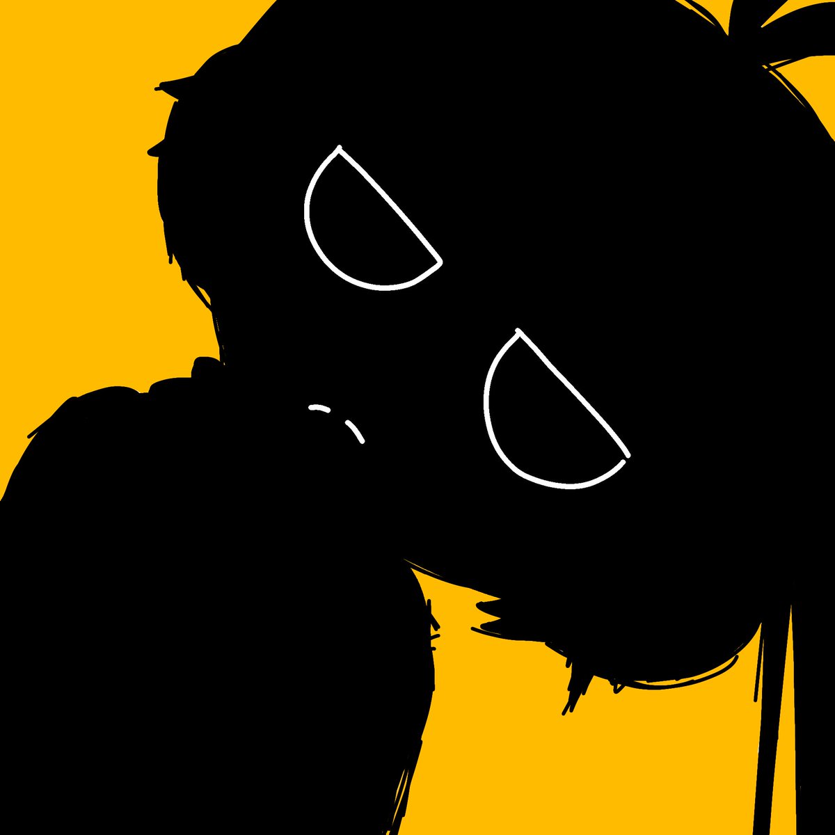 haritakusan's tweet photo. シルエット版GUMI&amp;ネル　#亞北ネル　#GUMI　#イラスト https://t.co/DIqWLTq4sv