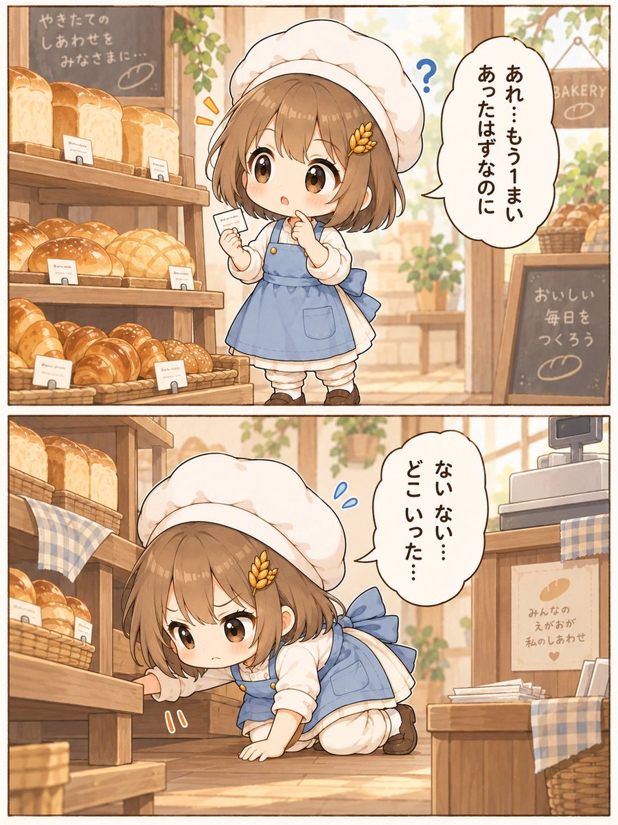 PanyanoKomugi's tweet photo. 探し物が見つからないとき、どうしていちばん身近なところを見落とすんでしょう。(1/2)

#パン屋のこむぎちゃん https://t.co/tkr164lsyH