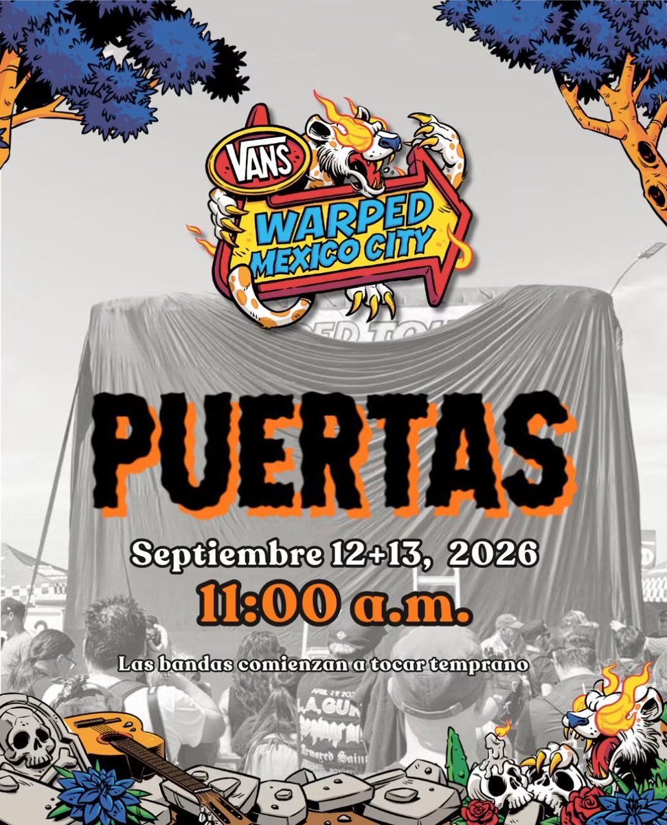 Tiqfun's tweet photo. La primera edición del @VansWarpedTour en México 🇲🇽 abrirá sus puertas a las 11:00 horas. 😮

Lleguen temprano, nos vemos el fin de semana. https://t.co/oGBR3SbCMW