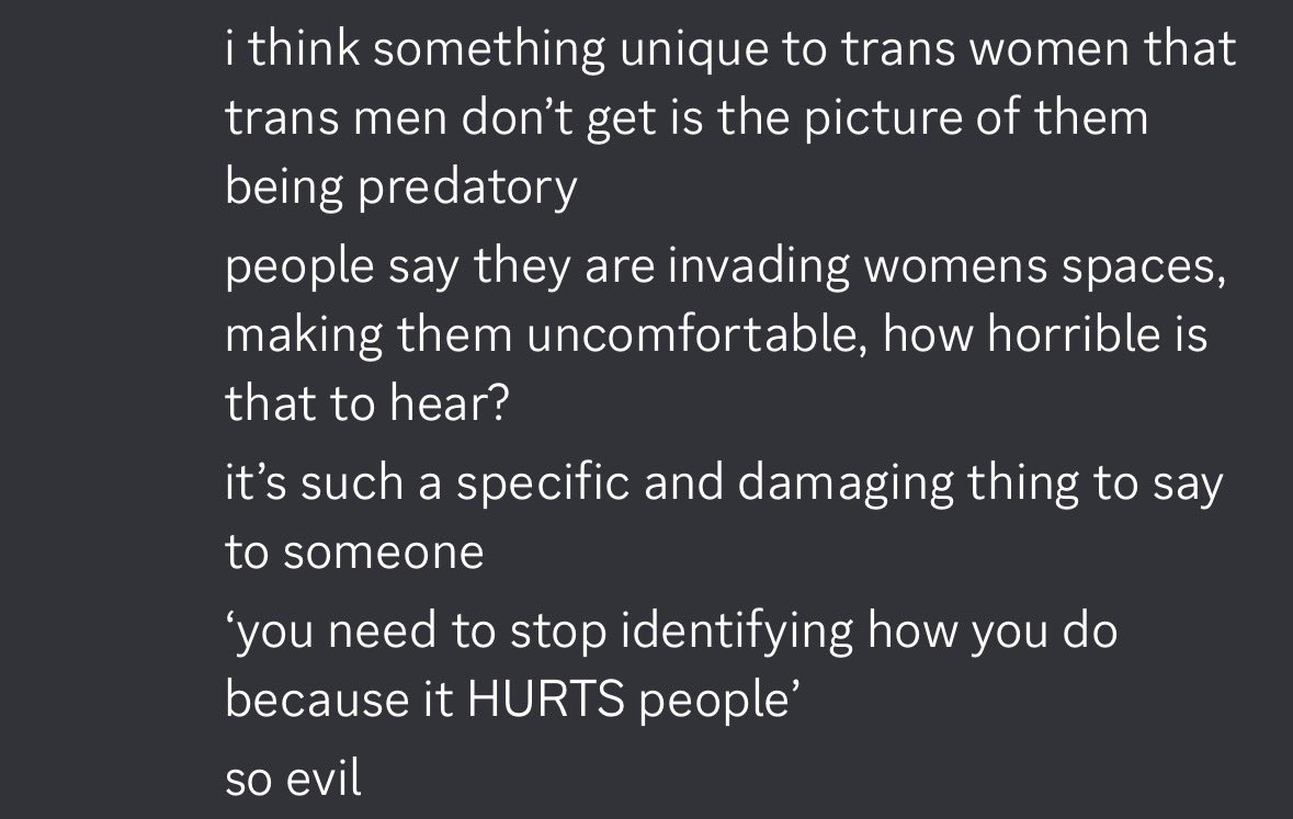 medpocs's tweet photo. i will defend trans women to my literal dying breath this is something i feel very strongly about 😭😭 (not making this a ‘who has it worse’ thing, just something i noticed recently) https://t.co/yVwgRNzZZT